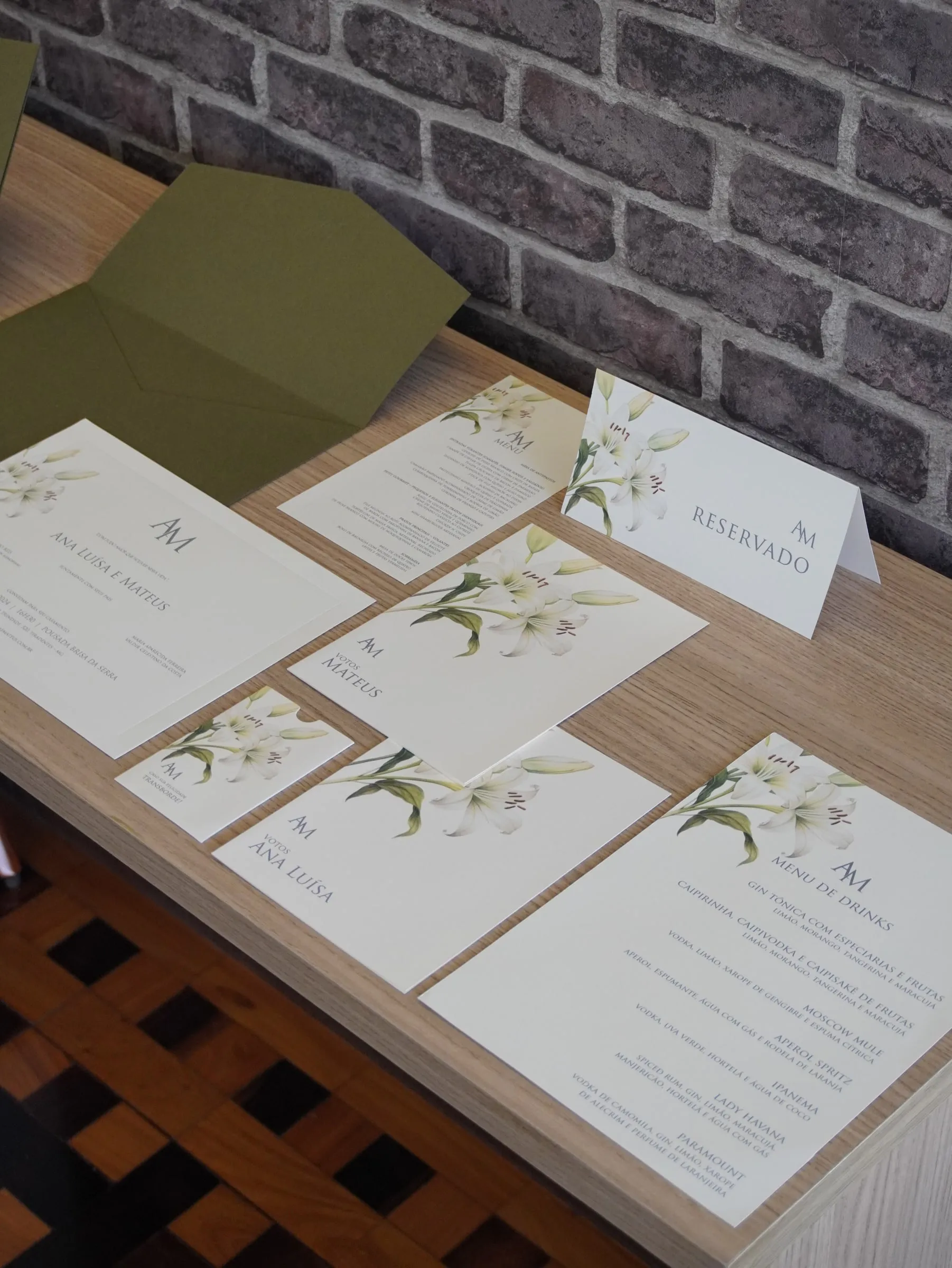 Convite de casamento de Ana Luísa e Mateus — Atelier do Convite