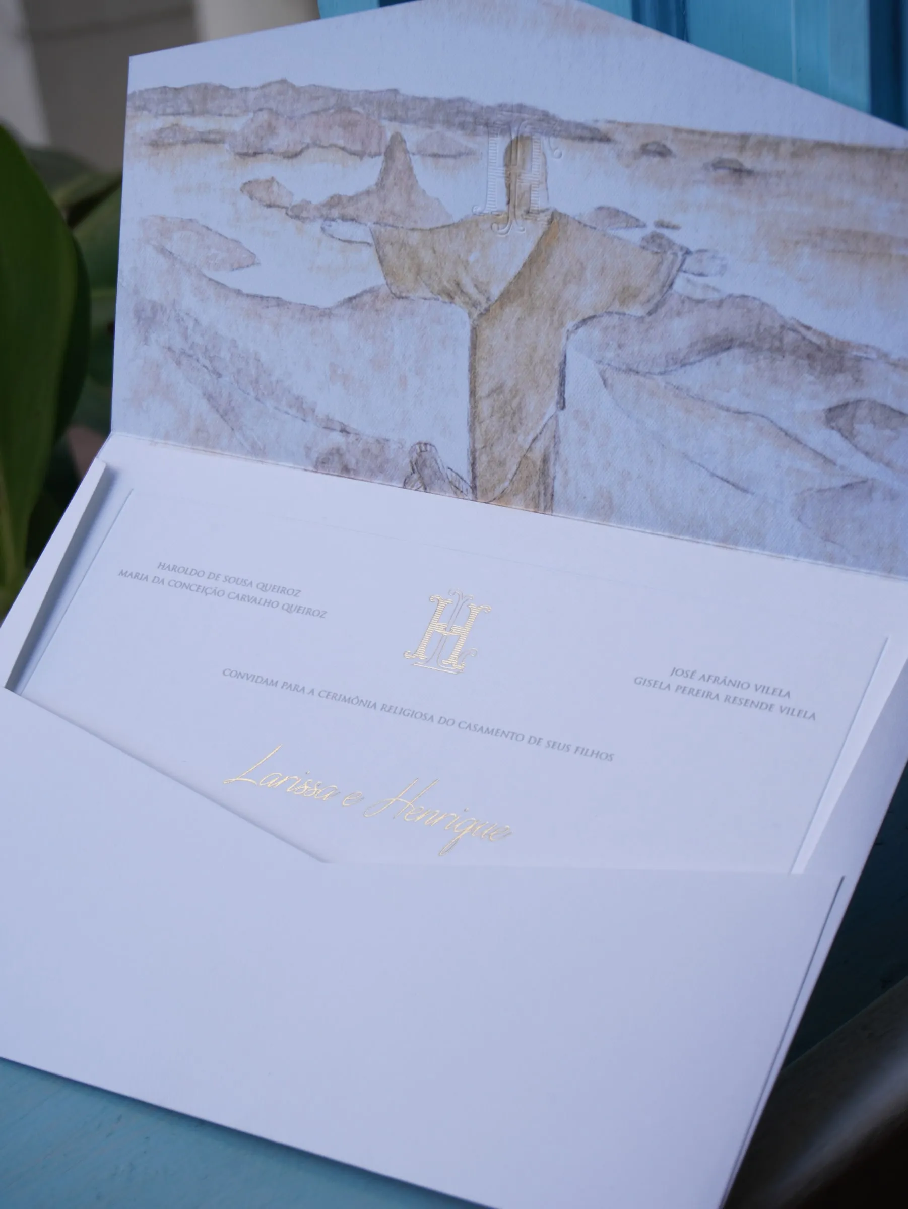 Convite de casamento de Larissa e Henrique — Atelier do Convite